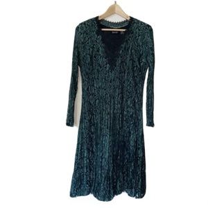 vtg 90s women xotica floral lace dress green size medium